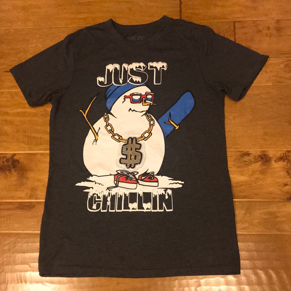Seven Oaks snowman just chillin t shirt